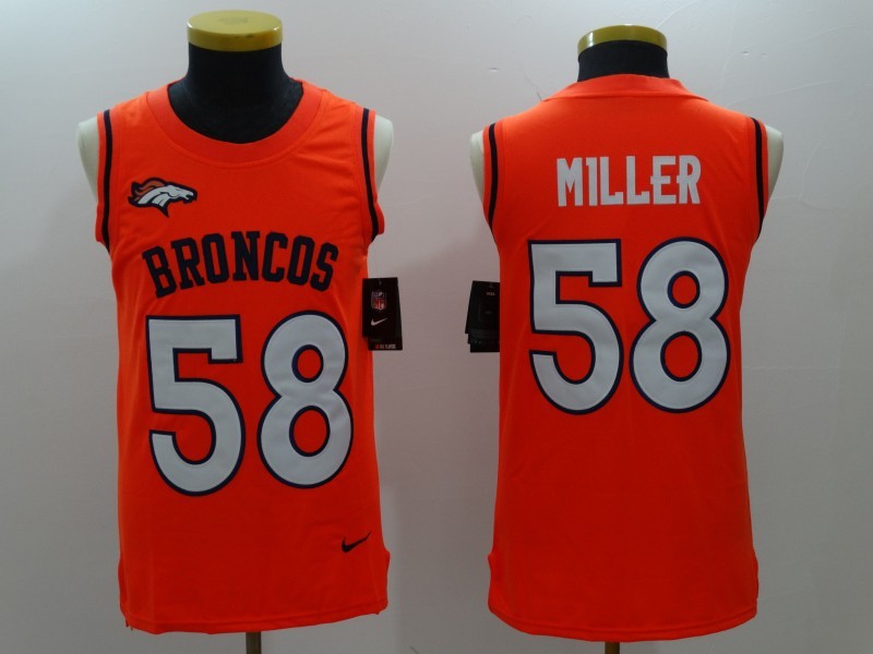 Men's Denver Broncos Von Miller #58 Orange Jersey